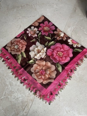 Kerchief new, handmade, pink