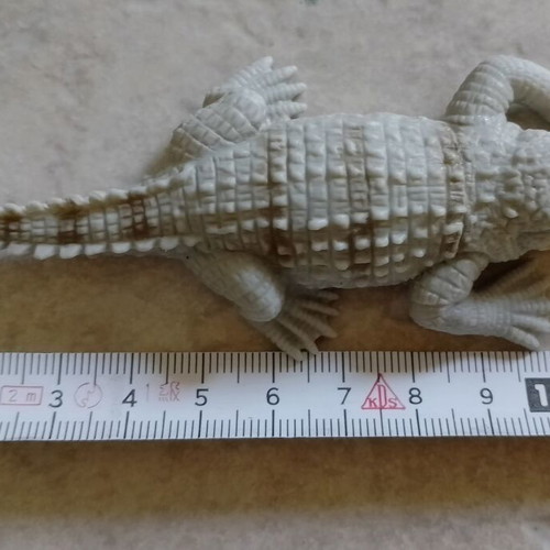 Rubber toy set used, 3 pieces (2 crocodiles and 1 rat)