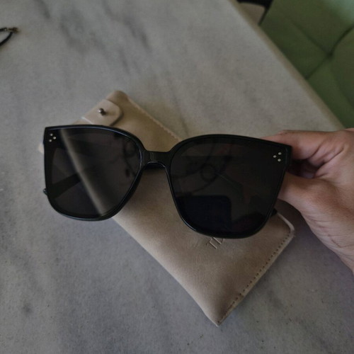 Sunglasses new with dark green acetate frame and UV400 protection