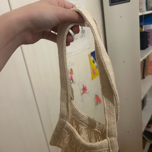 Beach bag like new, beige, handheld