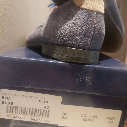Sagiakos men's suede shoes blue like new, size 42