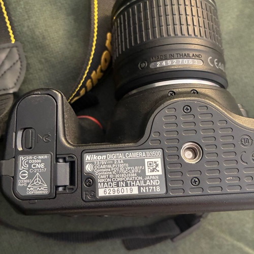 Nikon DSLR Camera D3500 Crop Frame Kit with AF-P DX 18-55mm Lens like new