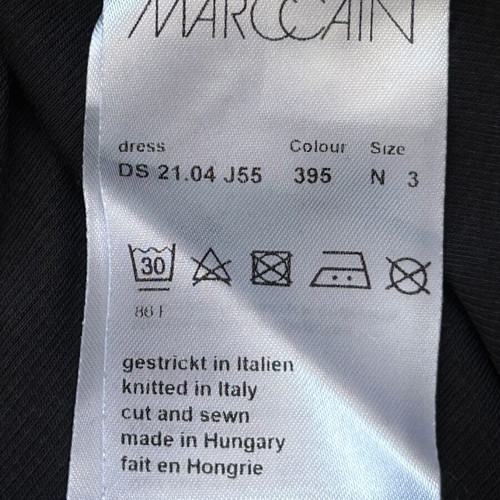 Marc Cain black ribbed cotton dress sport series like new, slim fit