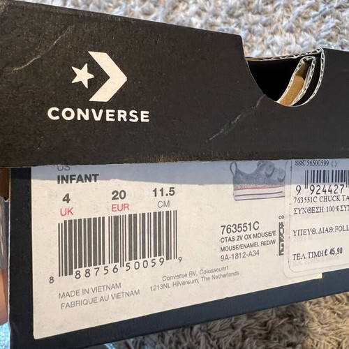 Converse All Star baby shoes new glitter size 20