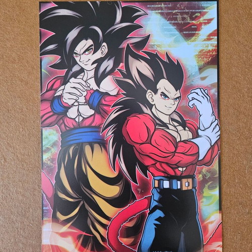 DragonBall GT large handmade poster Super Saiyan 4 Goku and Vegeta made to order
