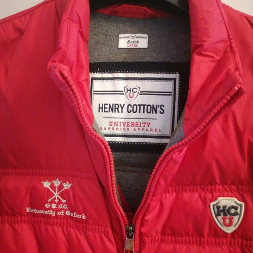 Henry Cotton's sleeveless jacket size L red like new