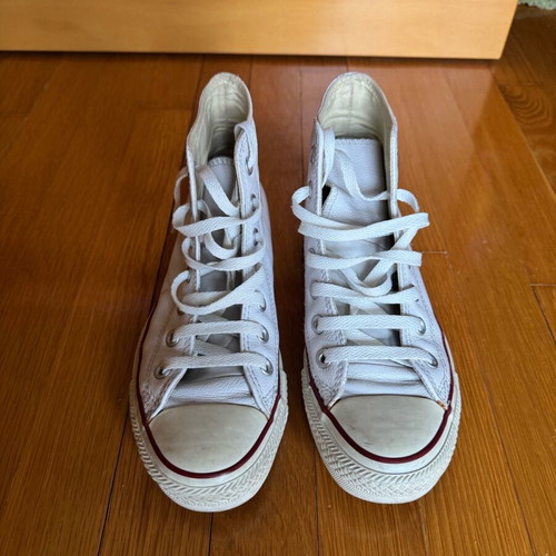 Converse white leather women's shoes used, size 37