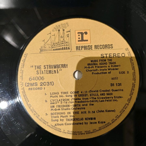 The Strawberry Statement double vinyl record used