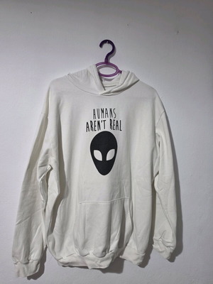 White A-Style Hoodie oversized size L like new