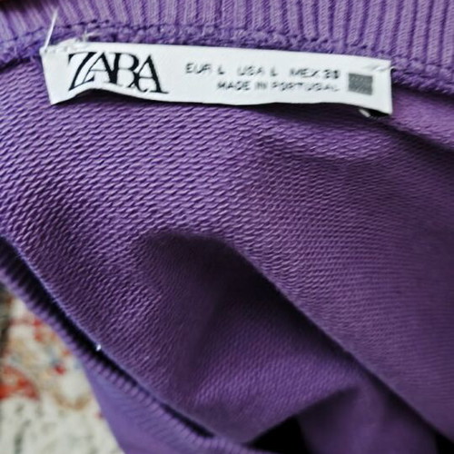Zara purple blouse with bell sleeves like new, size L