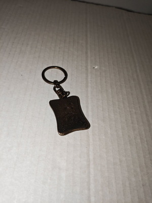 Keychain with Archangel Michael used, carved temple on back