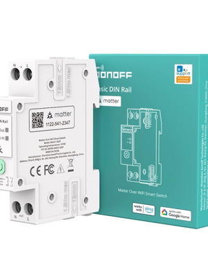Sonoff BASIC-1GSP Matter Over WiFi умен DIN релсов ключ