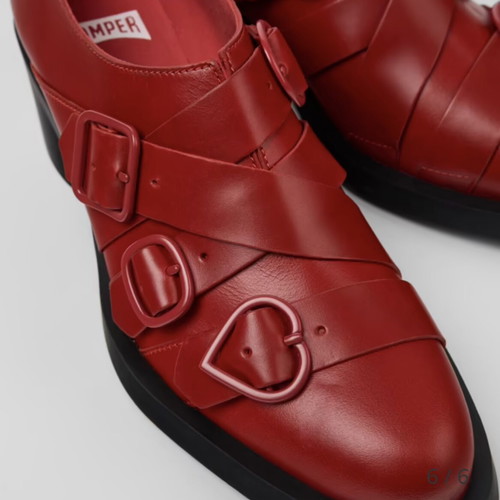 Camper Twins women's red leather shoes like new