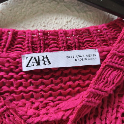 Zara spring sweater small pink cotton like new
