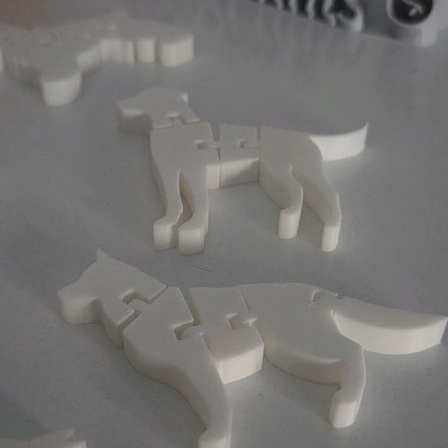 Articulated dog figures new, set of 7 pieces