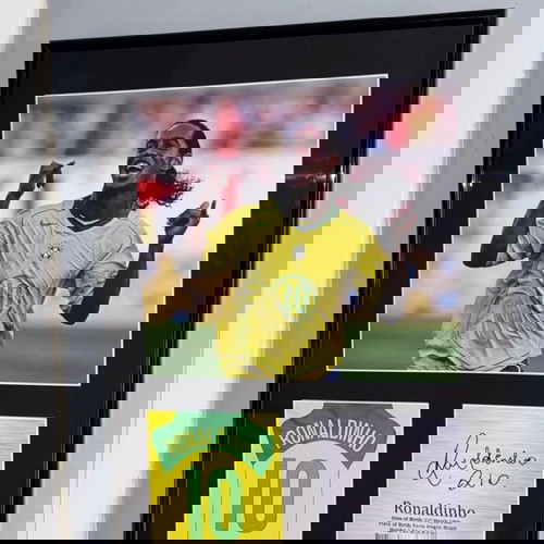 Αφίσα Ronaldinho με υπογραφή replica, καινούργια