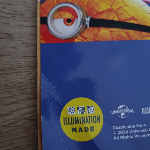 Panini album Despicable Me 4 used with 12 sealed packs