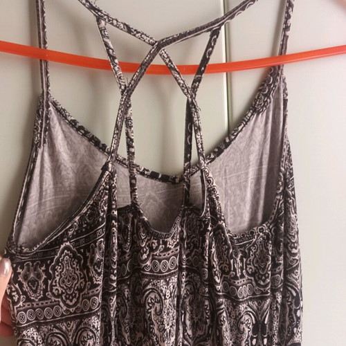 Maxi dress American Eagle like new with ethnic pattern and leg slit