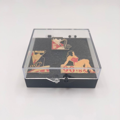 Vintage 90's pin collection used with box