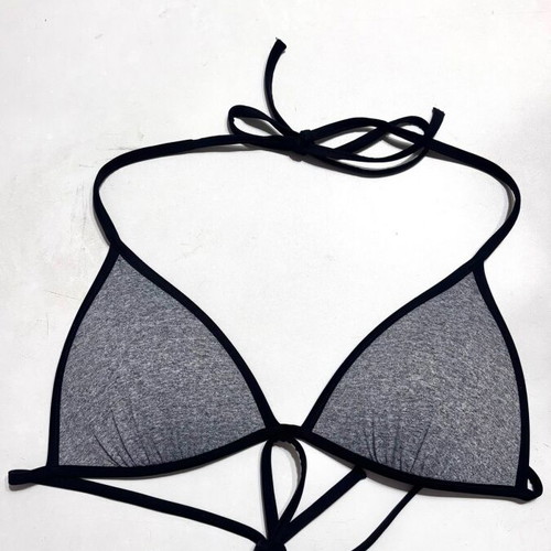 H&M swimsuit used, size 36, gray thick cotton with black trim