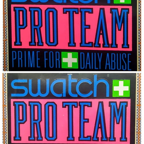 Swatch collectible vintage stickers from the 90s, new, set of 2