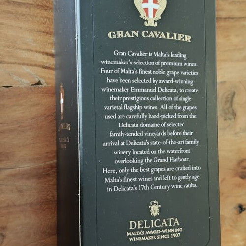Gran Cavalier Merlot of Malta Riżerva 2023 sealed, new
