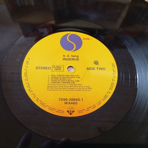 k.d. lang Ingénue LP, 1992, pop