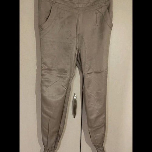 Stradivarius satin pants like new, gray and beige, size S