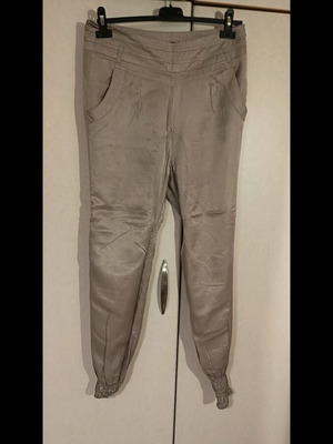 Stradivarius satin pants like new, gray and beige, size S