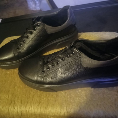 Martinetto men's shoes size 43 new, black leather casual