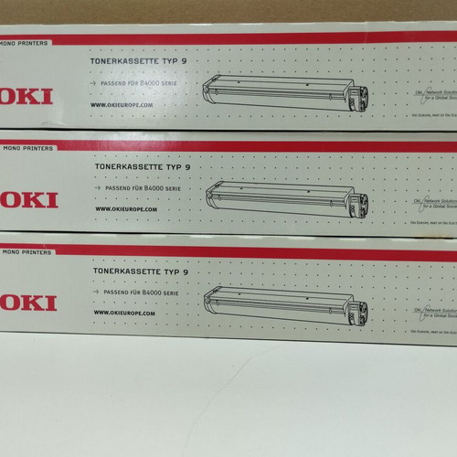 Γνήσια Toner OKI Type 9, πακέτο 3 τεμαχίων, καινούργιο
