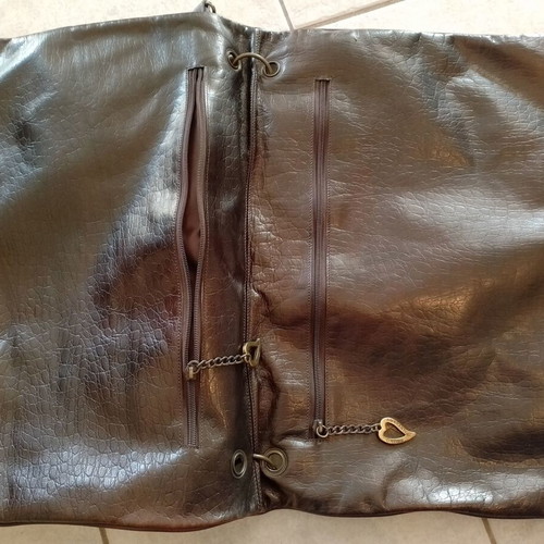 Bruno Amaranti large leather shoulder bag like new, beige brown