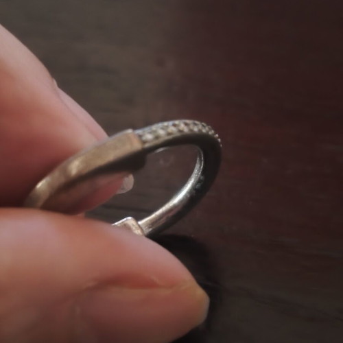 Antique Silver Fo Bijou Ring used, EU 60 (US 9)