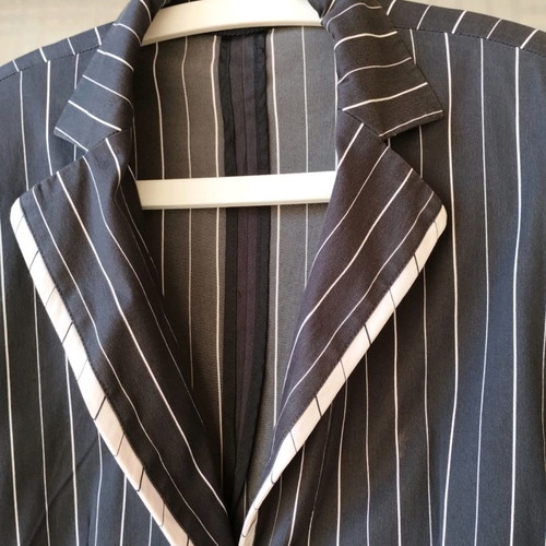 DinoModa striped cotton suit used, blue, size 42