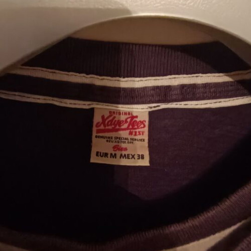Long-sleeve shirt with fake short sleeves used, blue and gray, size M