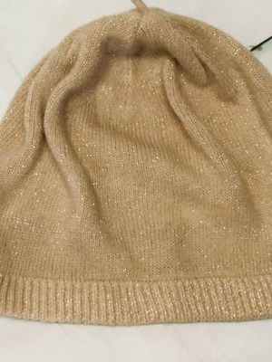 TBOE knit hat new, size S, beige gold