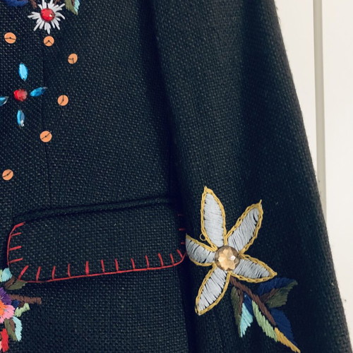 Zara Basic Embellished Linen Blend Jacket size M like new