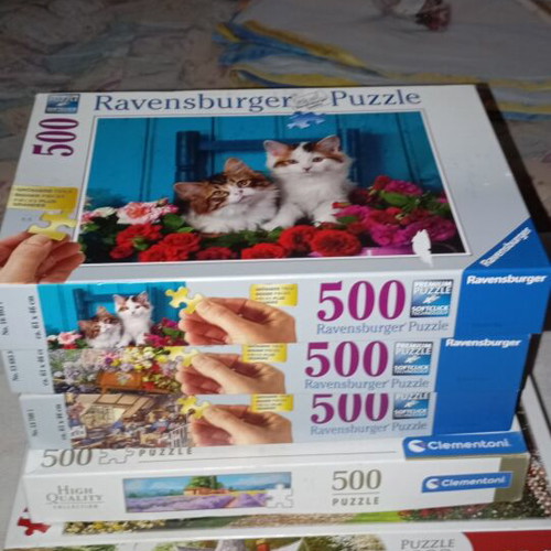 Puzzle set like new, 2x1000 pieces and 4x500 pieces
