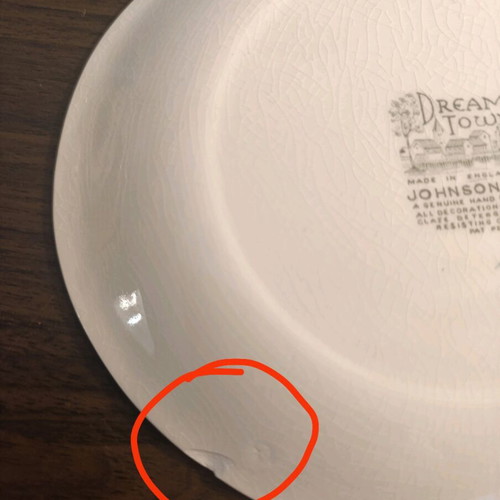 Johnson Bros Dream Town plate set like new, vintage English design