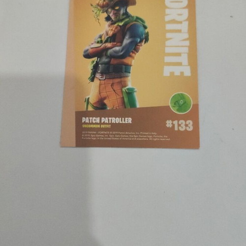 Fortnite collectible card Patch Patroller, excellent condition