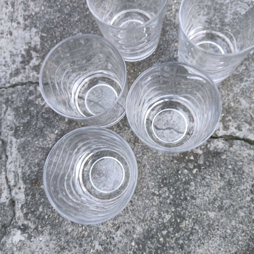 Set of 5 glass cups new