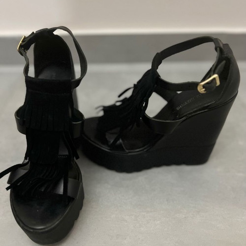 Makis Kotris platform shoes used, full leather, size 37, black