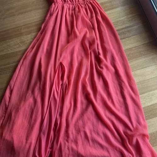 Long coral dress Pull & Bear size small like new