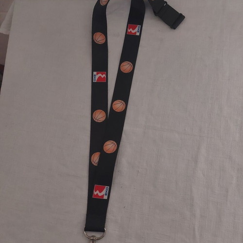 Black Neck Lanyard for Keys or Card, New, 48 cm
