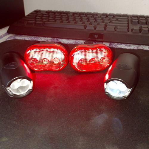 Red Bicycle Lights and Flashlights New with Modes