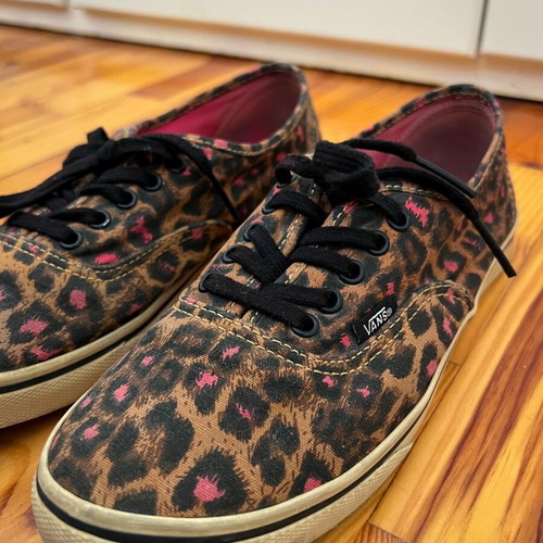 Vans Authentic Leopard Lo Pro shoes used, size 38, brown multicolor