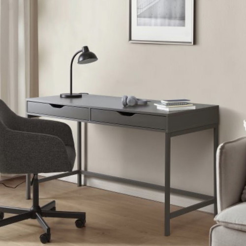 IKEA ALEX desk used with cable management and spacious drawers