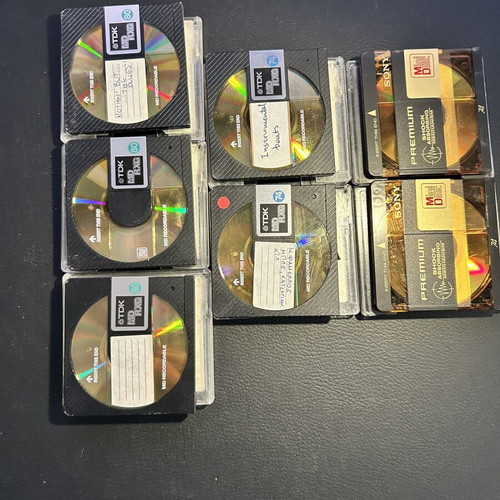 Minidisc Recordable Tdk & Sony used, pack of 7, untested