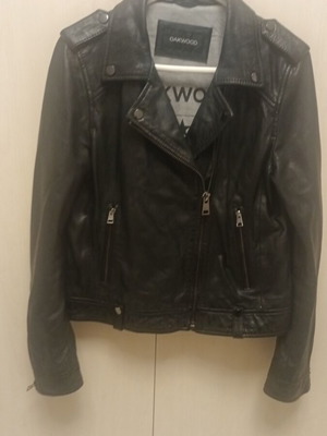 Oakwood leather jacket black new, genuine soft short