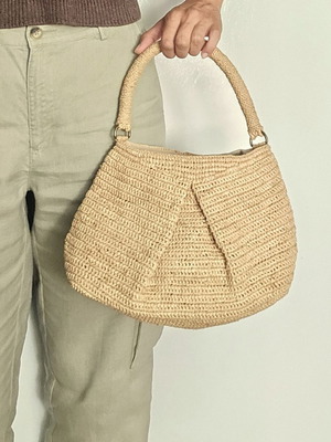 Ibeliv Raffia Shoulder Bag New, Straw Beige